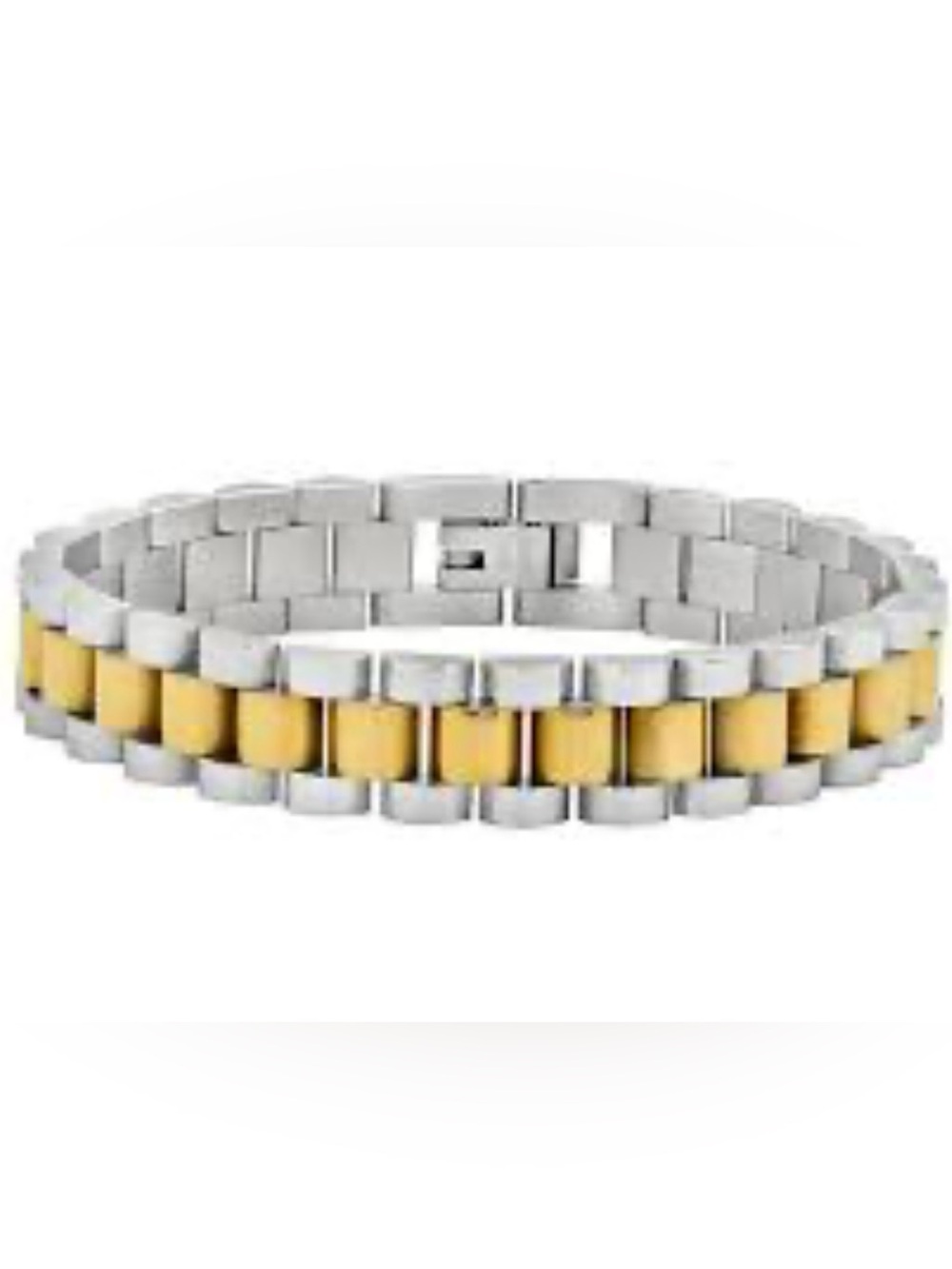 Plunder Carrie Two-Tone Metal Link Bracelet — Silver and Gold New